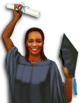 Image of successful female student 