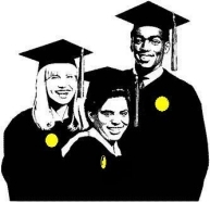 Picture of happy graduate school graduates
